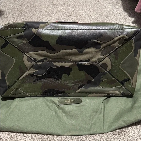 Valentino Camo Leather/Canvas Tote - Picture 5 of 16